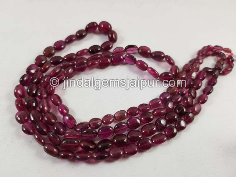 Rubellite Tourmaline Smooth Oval Beads